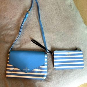 Kate Spade Purse - blue striped